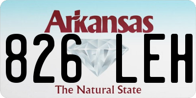 AR license plate 826LEH