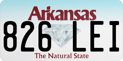 AR license plate 826LEI