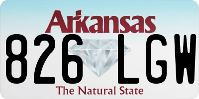 AR license plate 826LGW