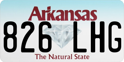 AR license plate 826LHG