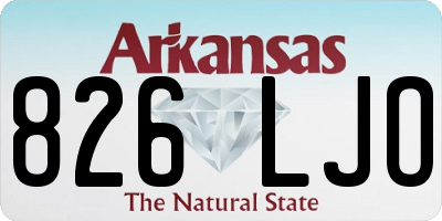 AR license plate 826LJO