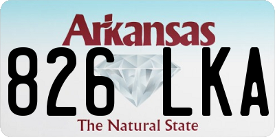 AR license plate 826LKA