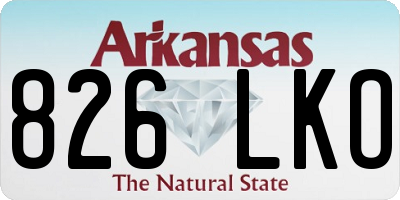 AR license plate 826LKO