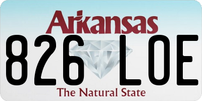 AR license plate 826LOE