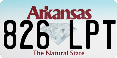AR license plate 826LPT
