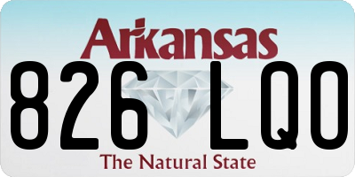 AR license plate 826LQO