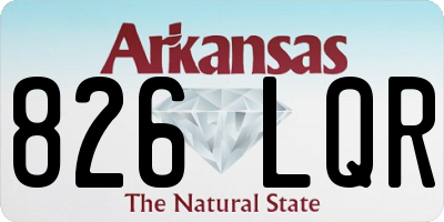 AR license plate 826LQR