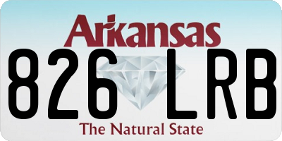AR license plate 826LRB