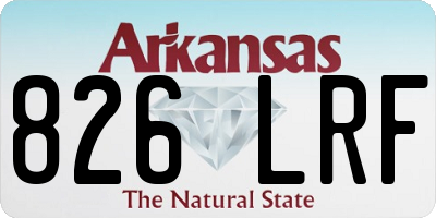 AR license plate 826LRF