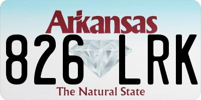 AR license plate 826LRK