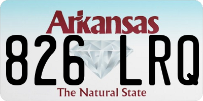 AR license plate 826LRQ