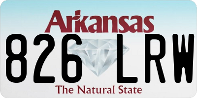 AR license plate 826LRW