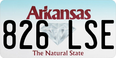 AR license plate 826LSE