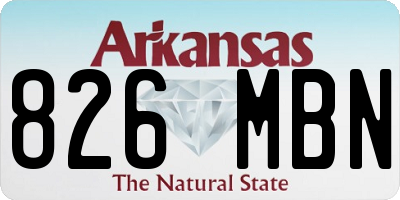 AR license plate 826MBN