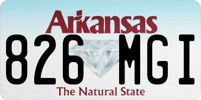 AR license plate 826MGI