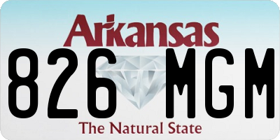 AR license plate 826MGM