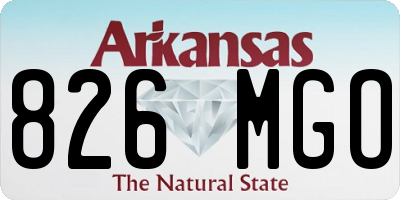 AR license plate 826MGO