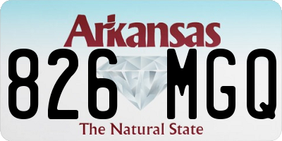 AR license plate 826MGQ