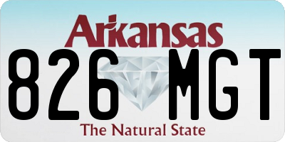 AR license plate 826MGT
