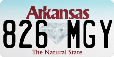 AR license plate 826MGY