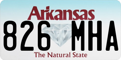 AR license plate 826MHA