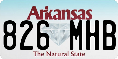 AR license plate 826MHB