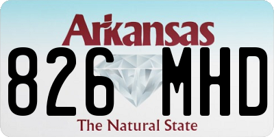 AR license plate 826MHD