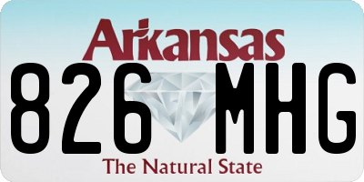 AR license plate 826MHG