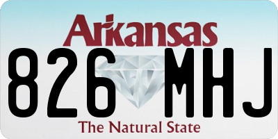 AR license plate 826MHJ