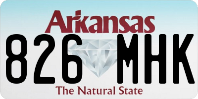 AR license plate 826MHK