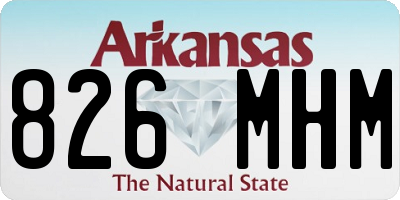 AR license plate 826MHM