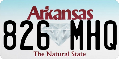 AR license plate 826MHQ