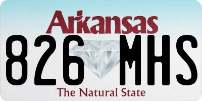 AR license plate 826MHS