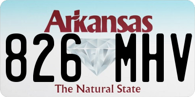 AR license plate 826MHV