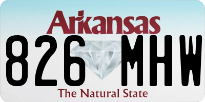 AR license plate 826MHW