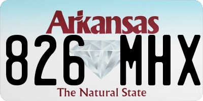 AR license plate 826MHX