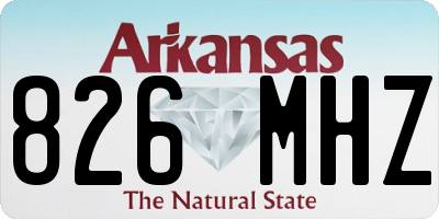 AR license plate 826MHZ