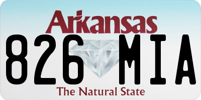 AR license plate 826MIA