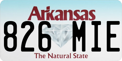 AR license plate 826MIE