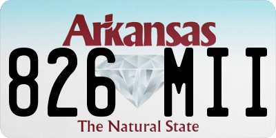 AR license plate 826MII