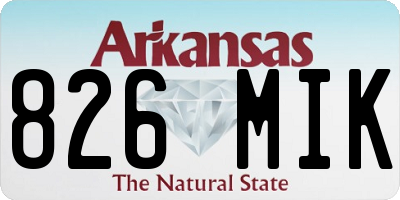 AR license plate 826MIK