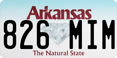 AR license plate 826MIM