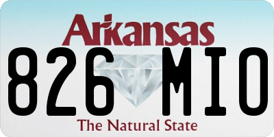 AR license plate 826MIO