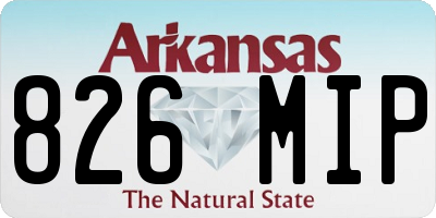AR license plate 826MIP