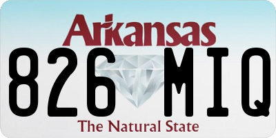 AR license plate 826MIQ