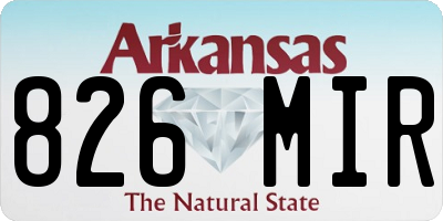 AR license plate 826MIR