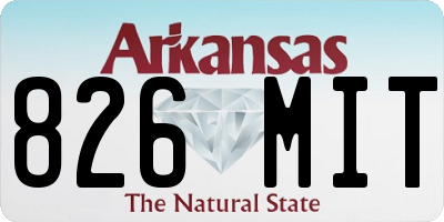 AR license plate 826MIT