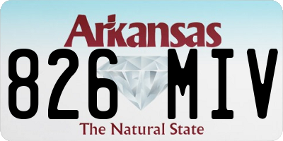 AR license plate 826MIV