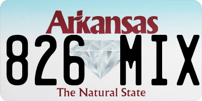 AR license plate 826MIX