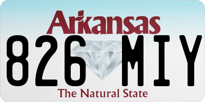 AR license plate 826MIY